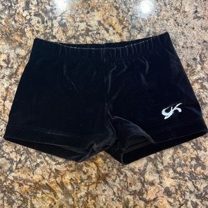 GK elite black velvet shorts